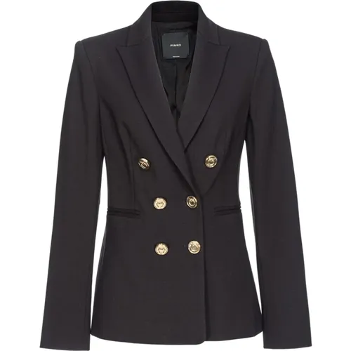 Metal Button Blazer , female, Sizes: L, M, 2XS - pinko - Modalova