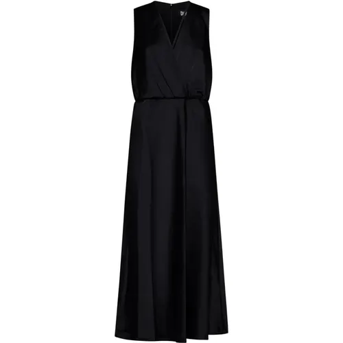 Satin V-Neck Dress , female, Sizes: 7XL, 3XL, XL, 5XL - DKNY - Modalova