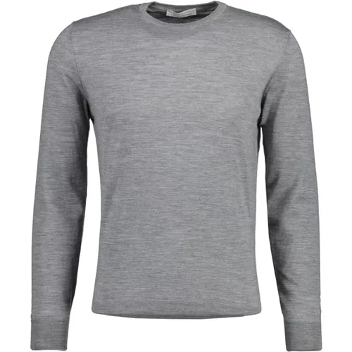 Superfine 120's Light Grey Sweater , male, Sizes: M, 2XL, L - Filippo De Laurentiis - Modalova