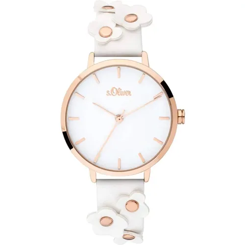 Ladies Watch So-3699-Lq Leather , female, Sizes: ONE SIZE - s.Oliver - Modalova