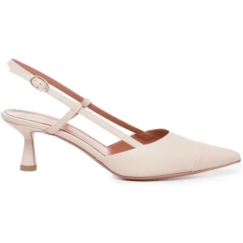 Leather Slingback Pumps with Geometric Heel , female, Sizes: 5 1/2 UK, 4 UK - Giuliano Galiano - Modalova