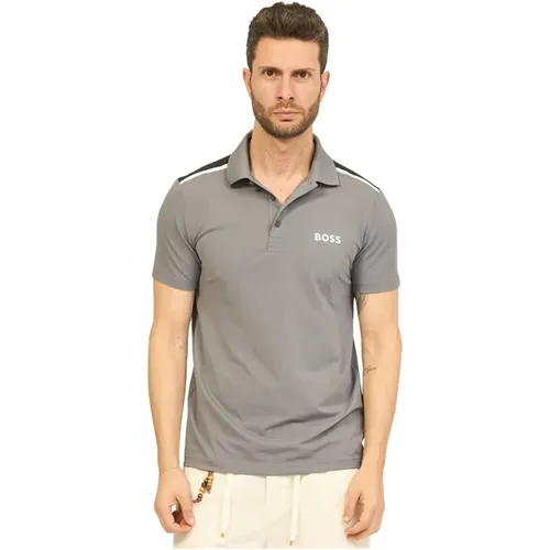 Graues Paddytech Polo Shirt mit Logo , Herren, Größe: XL - Hugo Boss - Modalova