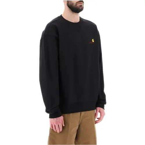 Script Crewneck Sweatshirt , Herren, Größe: S - Carhartt WIP - Modalova