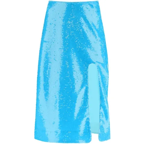 Sequined Sheath Midi Skirt , female, Sizes: S, M, L - Ganni - Modalova