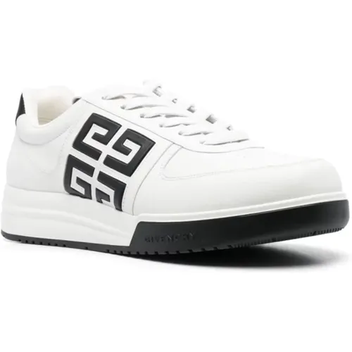 Low-Top Leather Sneakers with 4G Logo , male, Sizes: 5 1/2 UK, 7 1/2 UK, 8 UK, 7 UK, 10 UK, 11 UK, 8 1/2 UK, 6 1/2 UK, 6 UK, 9 UK, 9 1/2 UK - Givenchy - Modalova