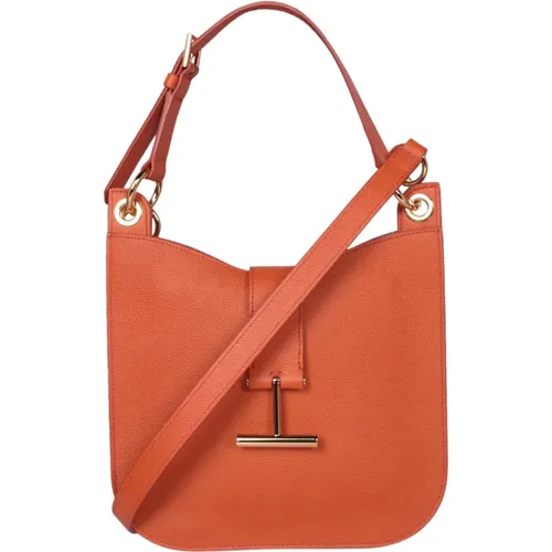 Leather bag by , female, Sizes: ONE SIZE - Tom Ford - Modalova