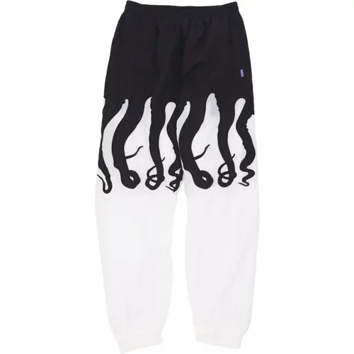 Track Pants Weiß/Schwarz Elastischer Bund , Herren, Größe: L - Octopus - Modalova