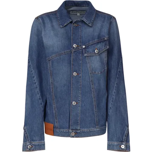 Blaue BaumwollDenim Jacke , Damen, Größe: L - JW Anderson - Modalova