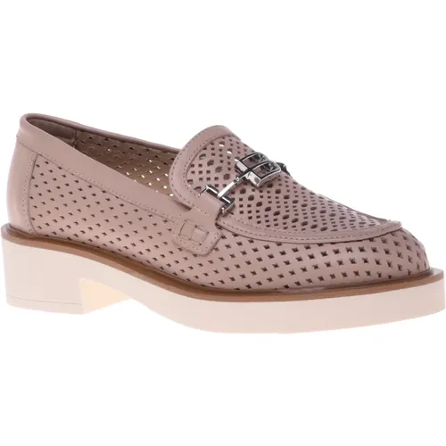 Loafer in nude calfskin , female, Sizes: 3 UK, 6 1/2 UK, 5 UK, 7 UK - Baldinini - Modalova