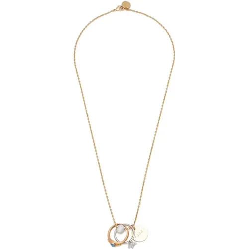 Golden Ring Pendant Necklace , female, Sizes: ONE SIZE - Marni - Modalova