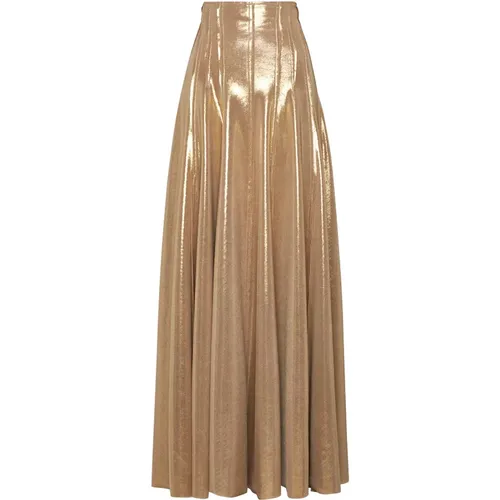 Golden Grace Long Skirt , female, Sizes: S - Norma Kamali - Modalova