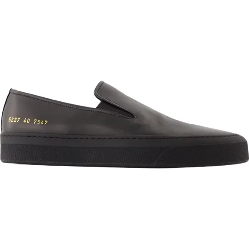 Schwarze Leder Slip On Sneakers - Common Projects - Modalova