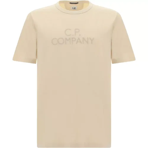 Embroidered T-Shirt , male, Sizes: M - C.P. Company - Modalova