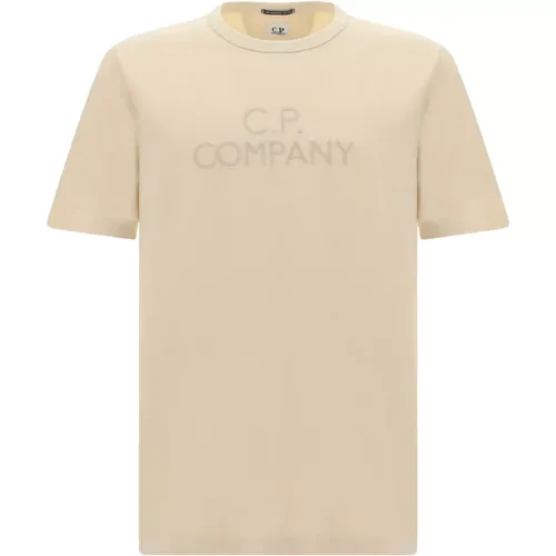 Embroidered T-Shirt , male, Sizes: M, XL - C.P. Company - Modalova