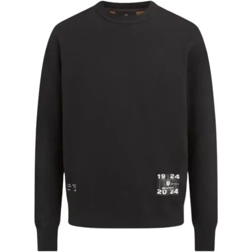 Schwarzer Centenary Applique Sweatshirt , Herren, Größe: M - Belstaff - Modalova