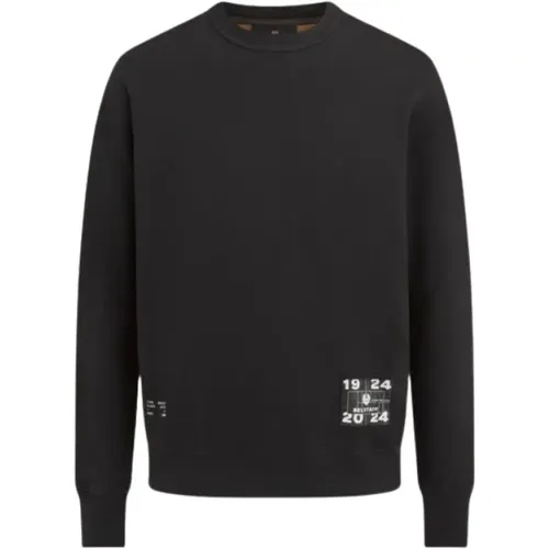 Schwarzer Centenary Applique Sweatshirt , Herren, Größe: S - Belstaff - Modalova