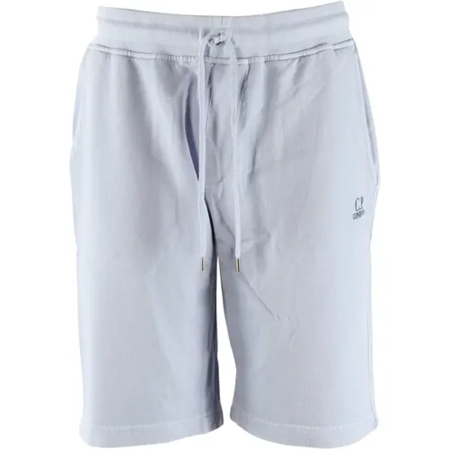 Lila Baumwollfleece Jogging Shorts , Herren, Größe: M - C.P. Company - Modalova