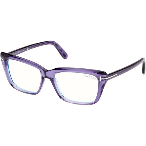 Blue Block Brillengestelle Transparent Violett - Tom Ford - Modalova