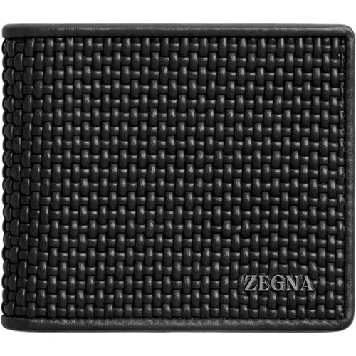 Woven Leather Wallets , male, Sizes: ONE SIZE - Ermenegildo Zegna - Modalova