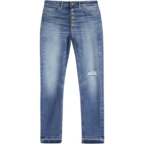 Iris Jewel Button Jeans , female, Sizes: W30, W29 - Dondup - Modalova