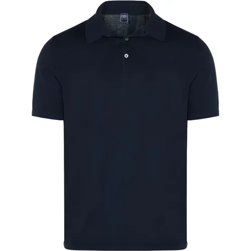 Giza cotton polo shirt , male, Sizes: 4XL, 2XL, 3XL, L, XL - Fedeli - Modalova