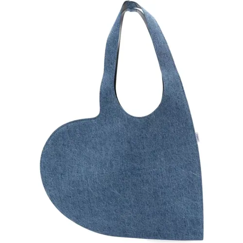 Mini Denim Heart Tote Bag , female, Sizes: ONE SIZE - Coperni - Modalova