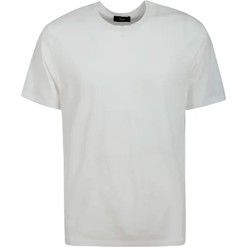 Weißes Ss23 Herren T-Shirt aus Baumwolle , Herren, Größe: L - Herno - Modalova