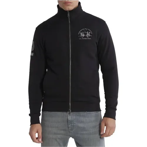 Bestickter Logo Zip-Sweatshirt , Herren, Größe: M - LA MARTINA - Modalova