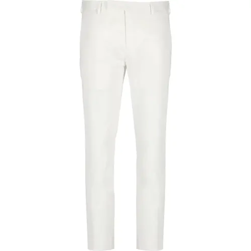 Weiße Baumwoll-Maßgeschneiderte Hose,Slim-fit Trousers - PT Torino - Modalova
