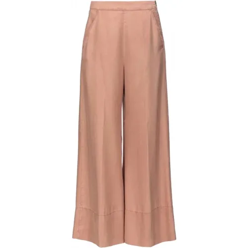 Weite Twill Lyocell Hose , Damen, Größe: S - pinko - Modalova