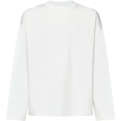 Weißes Baumwoll-Langarmshirt , Herren, Größe: XS - Jil Sander - Modalova