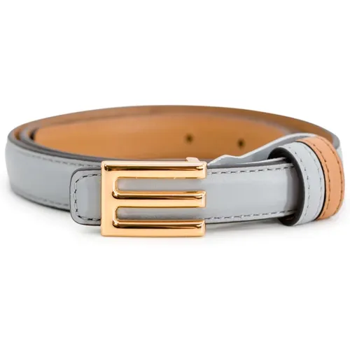 Leather Belt With Logo Buckle , female, Sizes: 75 CM, 85 CM - ETRO - Modalova