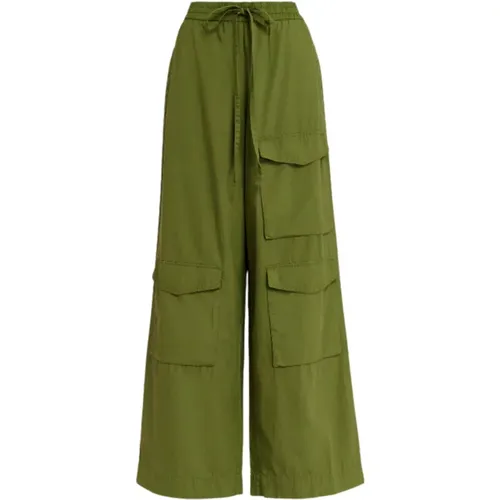 Olive Cargo Pants , female, Sizes: S, XS - Essentiel Antwerp - Modalova