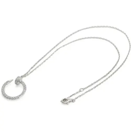 Pre-owned White Gold necklaces , female, Sizes: ONE SIZE - Cartier Vintage - Modalova