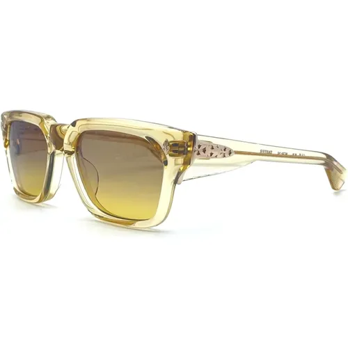 Mellow Quadratische Sonnenbrille mit Gelbem Glas - Chrome Hearts - Modalova