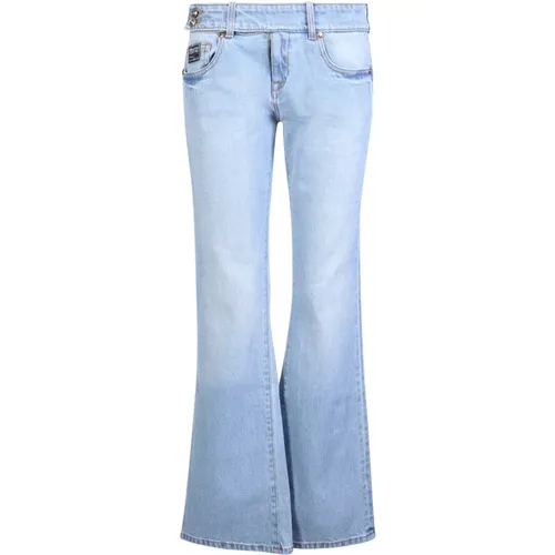 Graue Flared Denim Jeans für Frauen - Versace Jeans Couture - Modalova