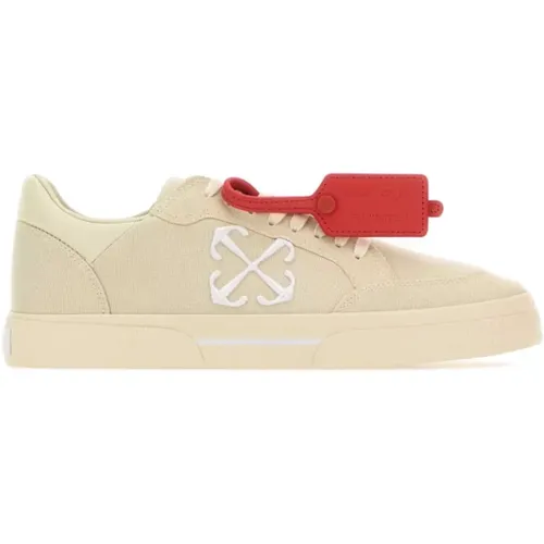 Sand Canvas Low Top Sneakers - Off White - Modalova