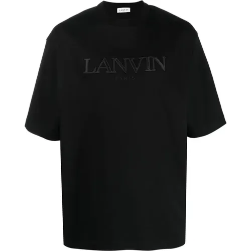 Logo-Embroidered Cotton T-Shirt , male, Sizes: M - Lanvin - Modalova