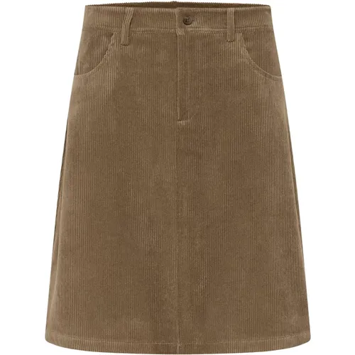 Classic Skirt in Cub Color , female, Sizes: S - Cream - Modalova