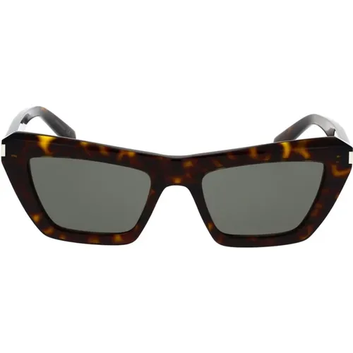 Womens Bold Cat-Eye Sunglasses , female, Sizes: 52 MM - Saint Laurent - Modalova