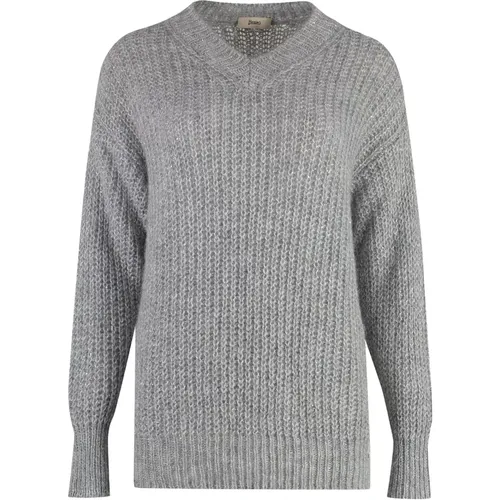 Pailletten Alpaka Blend Pullover , Damen, Größe: M - Herno - Modalova