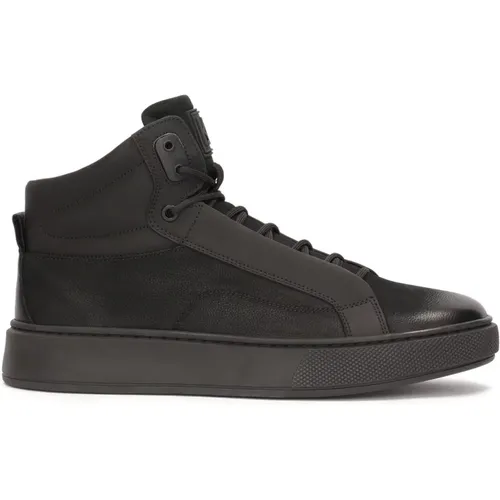 Schwarze Herren-Sneaker mit hohem Schaft - Kazar - Modalova