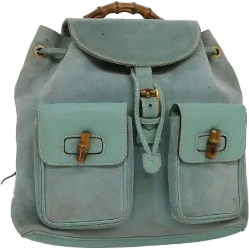 Pre-owned Suede backpacks , female, Sizes: ONE SIZE - Gucci Vintage - Modalova