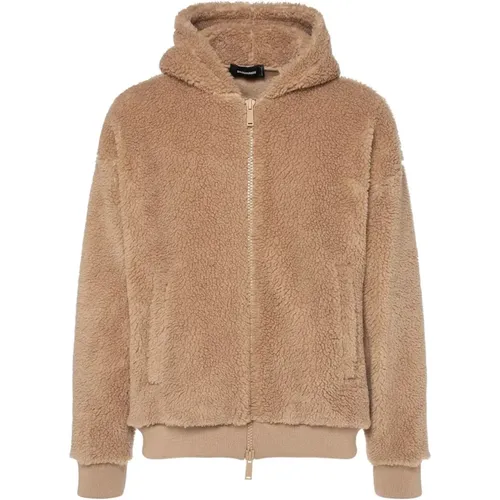 Teddy Zipped Hoodie , Herren, Größe: S - Dsquared2 - Modalova