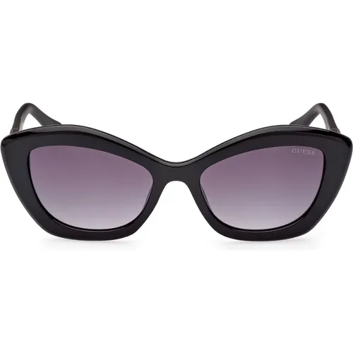Elegant Cat-Eye Sunglasses with Smoky Grey Lenses , female, Sizes: 54 MM - Guess - Modalova