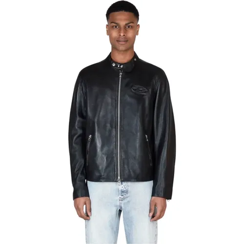 Mandarin Collar Zip Jacket , male, Sizes: XL - Diesel - Modalova