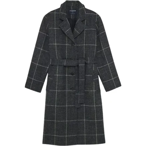 Checked Overcoat - Straight Cut , female, Sizes: S, M - L'Exception Paris - Modalova