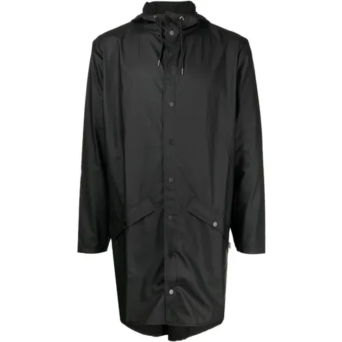 Hooded Zip-Up Jacket , male, Sizes: S, XL, XS, L, M - Rains - Modalova