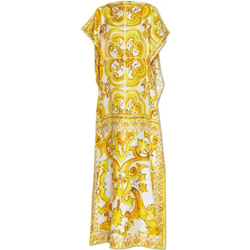 Kleid mit 'Majolica'-Print - Dolce & Gabbana - Modalova