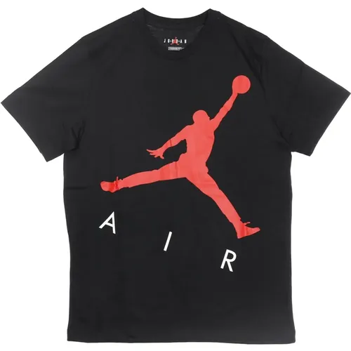 Air Hybrid Crew Herren T-Shirt Schwarz/Rot , Herren, Größe: XS - Jordan - Modalova